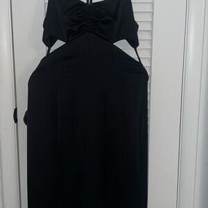 IRO Black Cutout Halter Dress